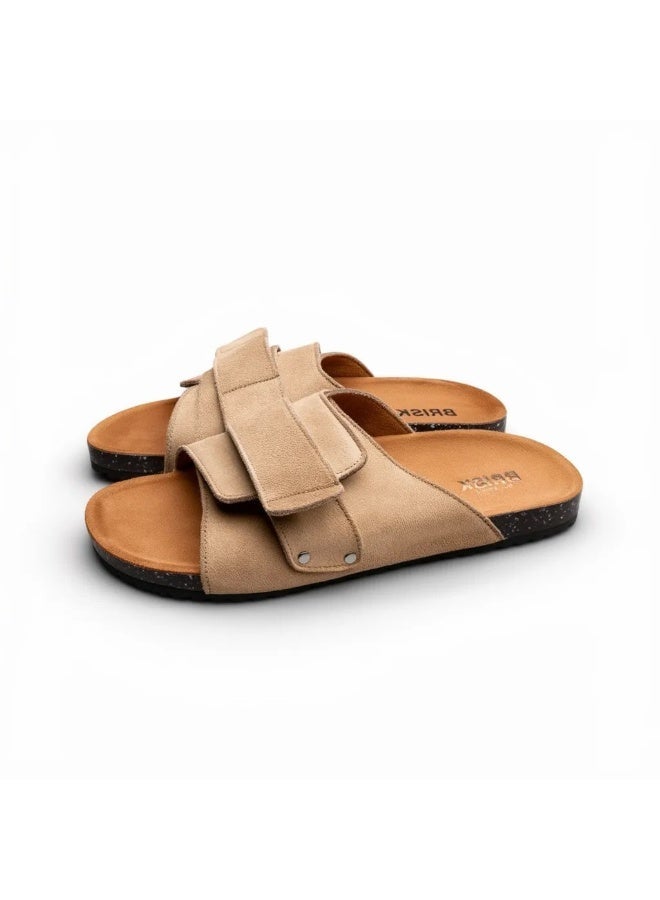 Stylish men's slippers with a modern and comfortable design – genuine leather and non-slip orthopedic sole, available in various sizes and colors. - Image 4